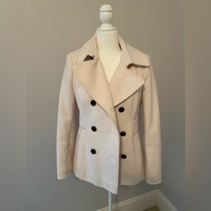 Moda International ivory pea coat